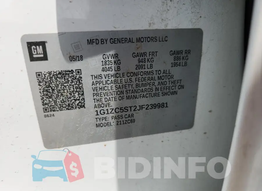 1G1ZC5ST2JF239981 Photo# 12