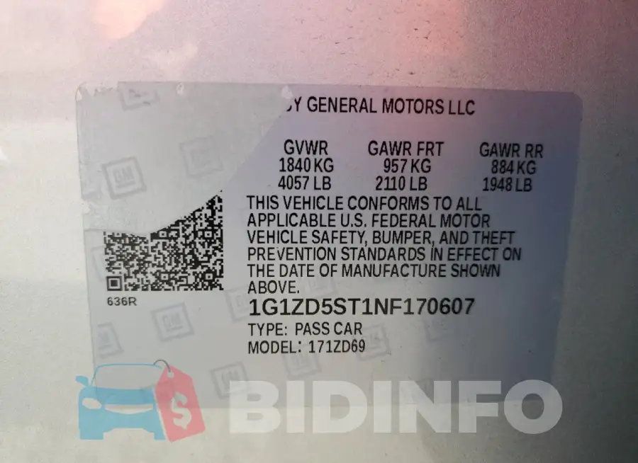 1G1ZD5ST1NF170607 Photo# 12