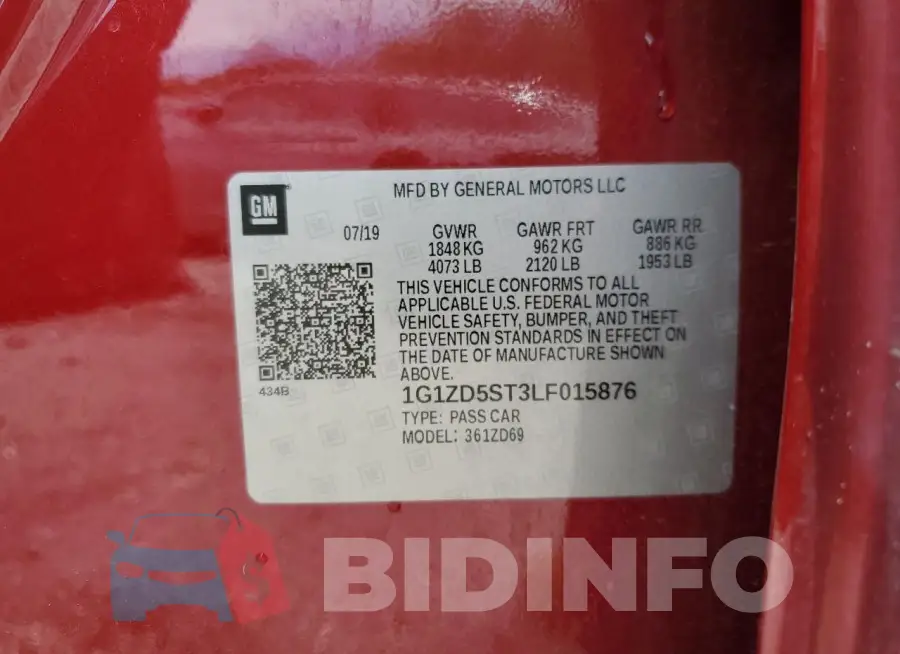 1G1ZD5ST3LF015876 Photo# 12