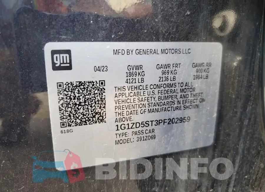 1G1ZD5ST3PF202959 Photo# 12