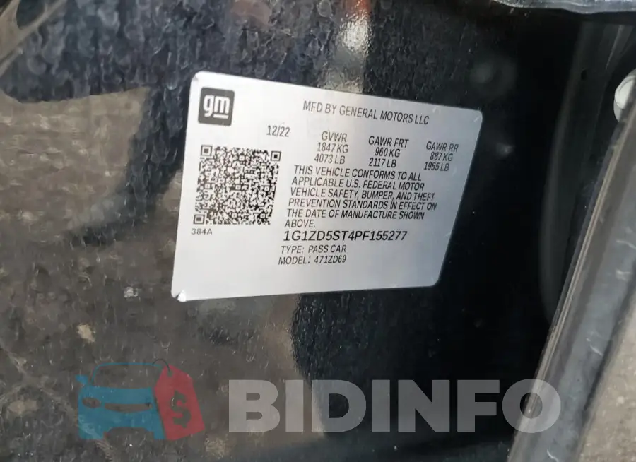 1G1ZD5ST4PF155277 Photo# 12