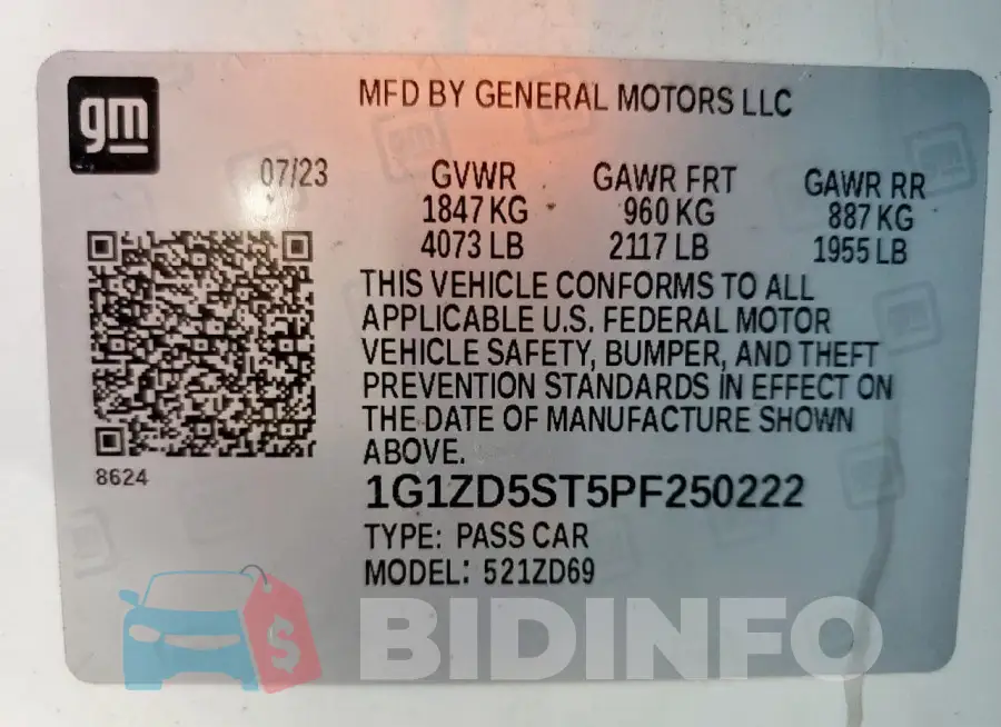 1G1ZD5ST5PF250222 Photo# 12