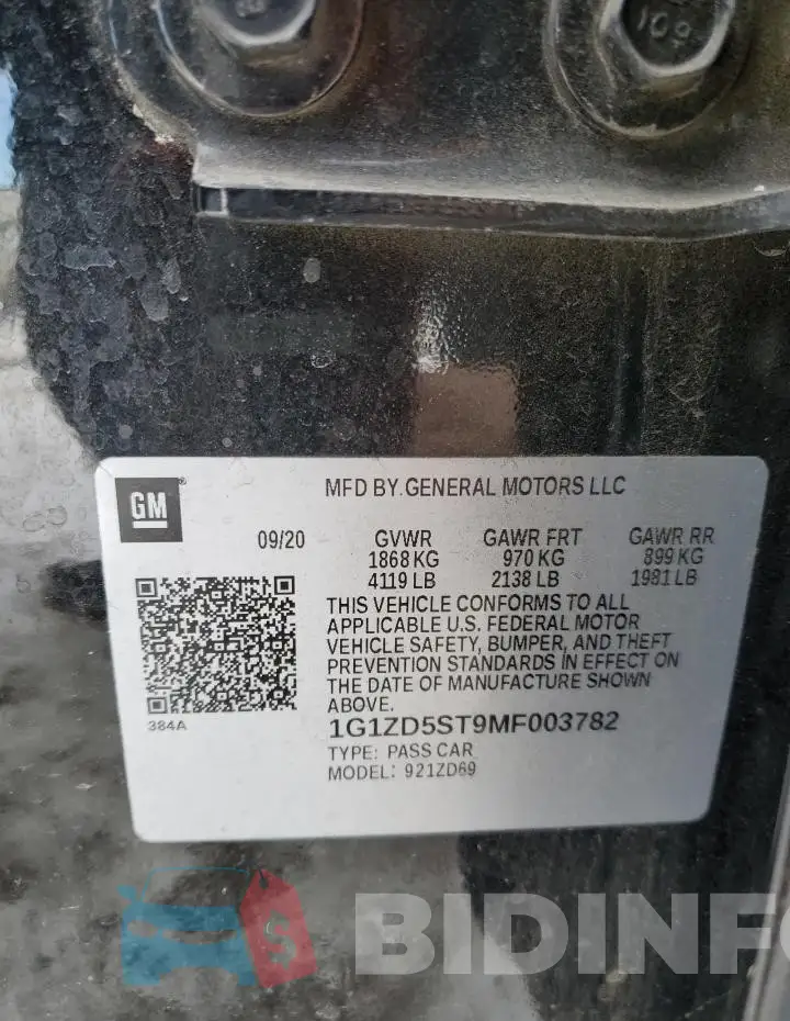 1G1ZD5ST9MF003782 Photo# 12