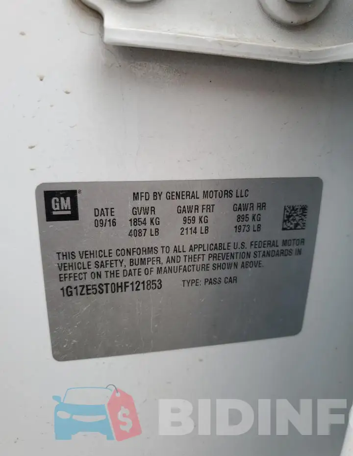 1G1ZE5ST0HF121853 Photo# 12