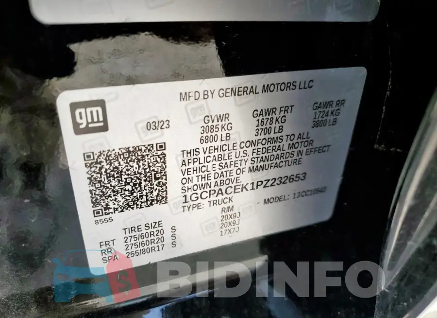 1GCPACEK1PZ232653 Photo# 13