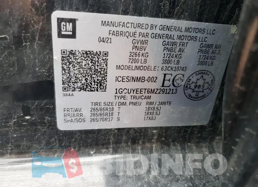 1GCUYEET6MZ291213 Photo# 13