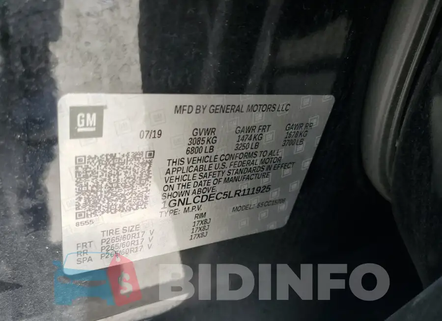 1GNLCDEC5LR111925 Photo# 13