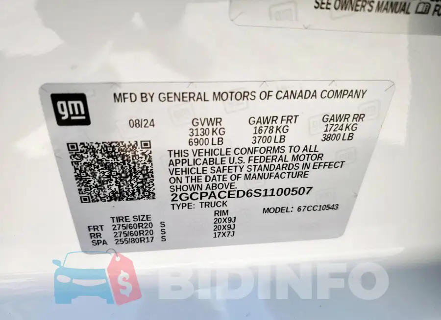 2GCPACED6S1100507 Photo# 12