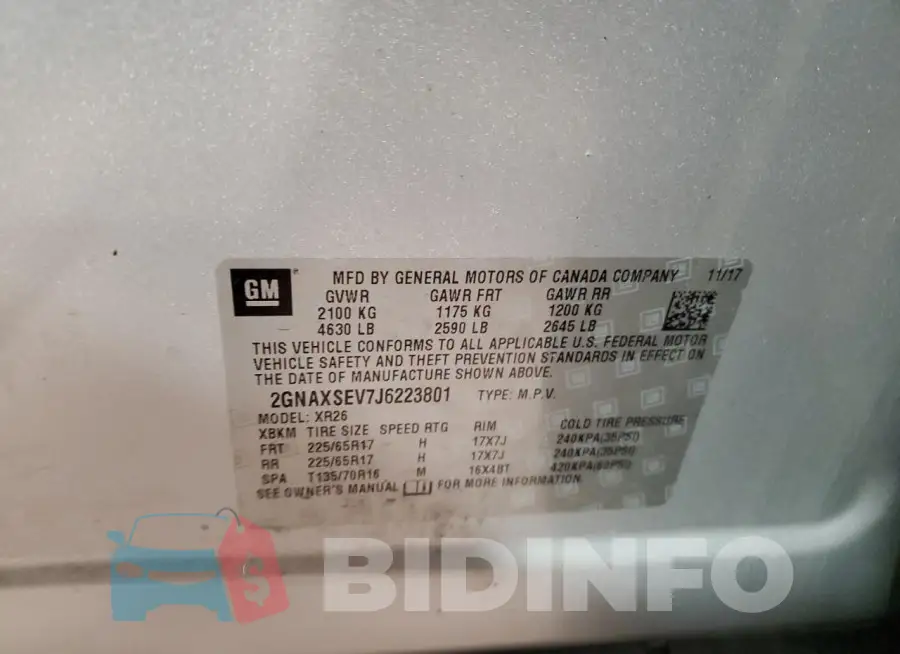 2GNAXSEV7J6223801 Photo# 14