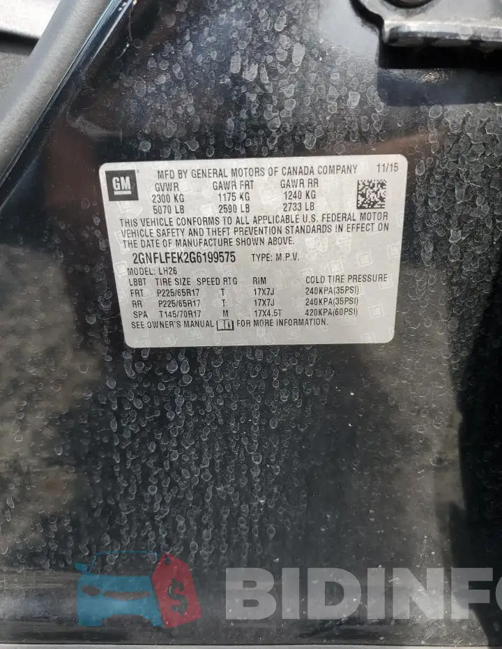 2GNFLFEK2G6199575 Photo# 12