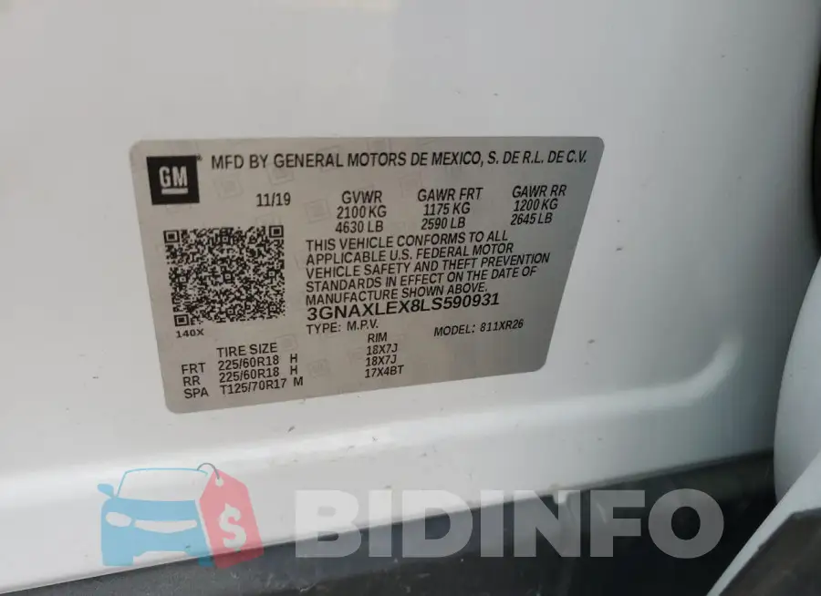 3GNAXLEX8LS590931 Photo# 13
