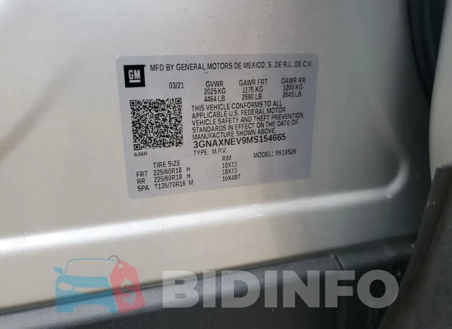 3GNAXNEV9MS154665 Photo# 12