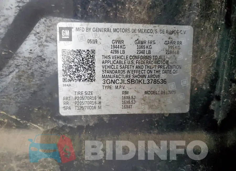 3GNCJLSB0KL378536 Photo# 13