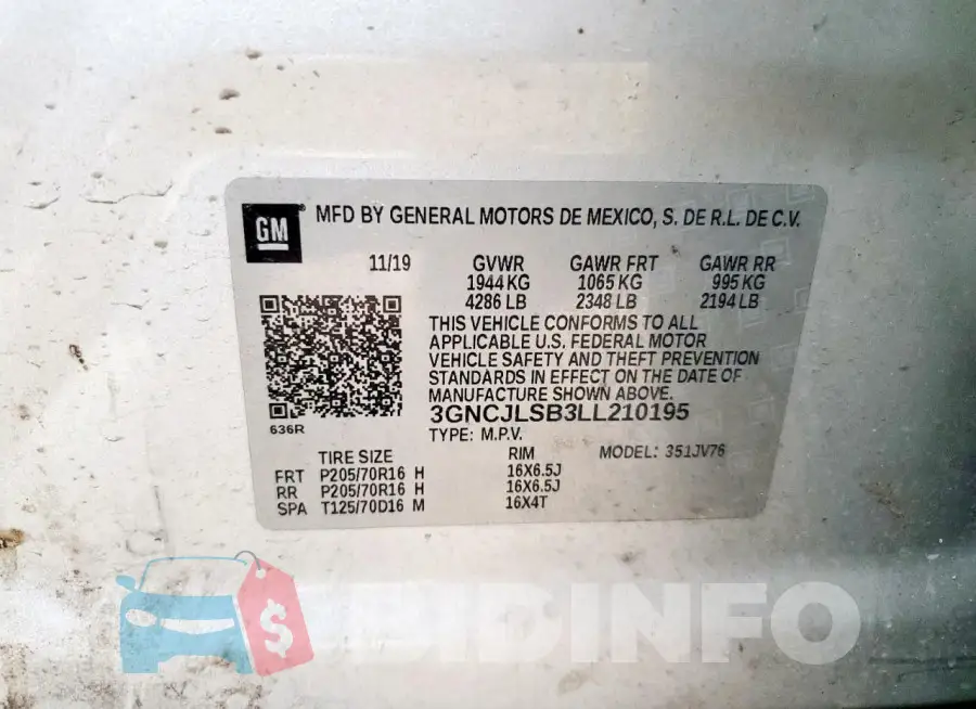 3GNCJLSB3LL210195 Photo# 13