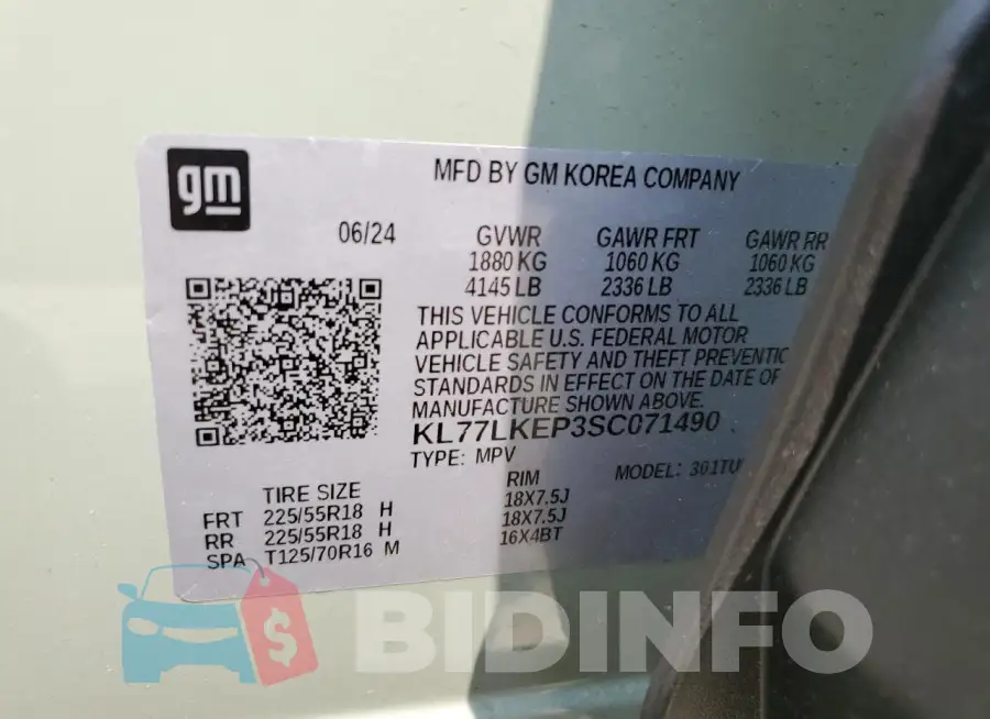 KL77LKEP3SC071490 Photo# 13
