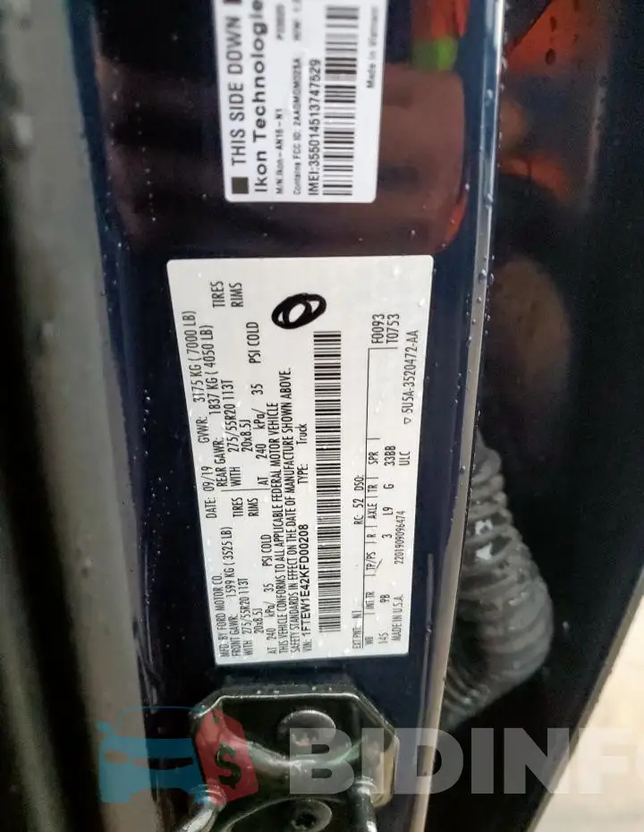 1FTEW1E42KFD00208 Photo# 12