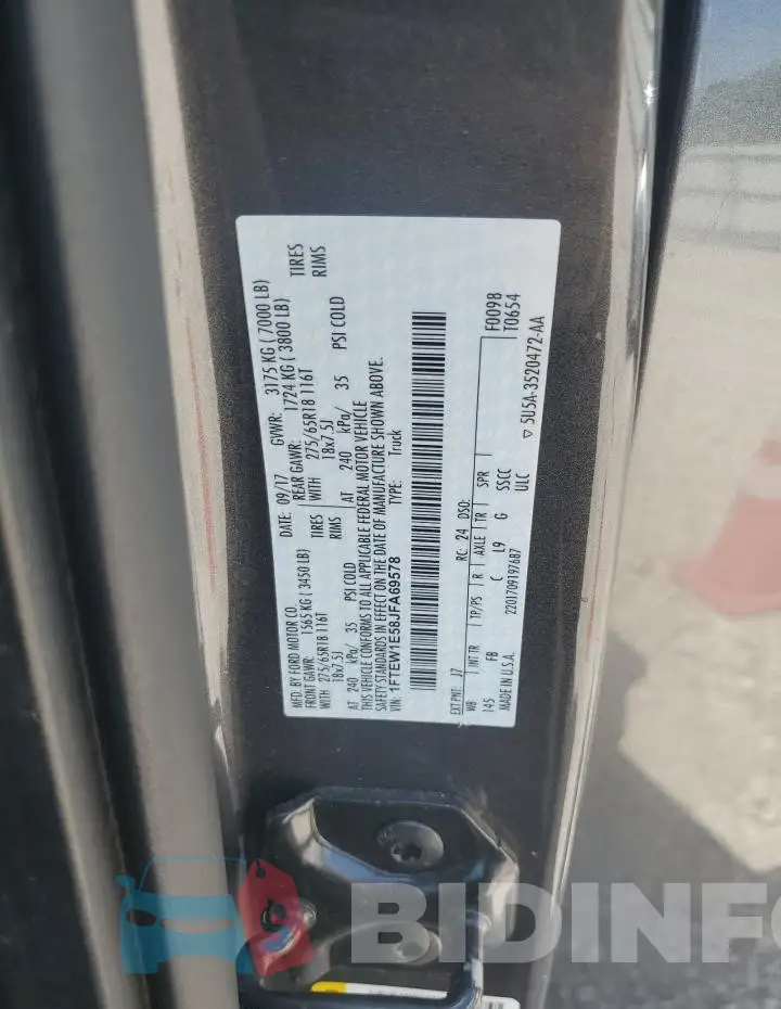 1FTEW1E58JFA69578 Photo# 13