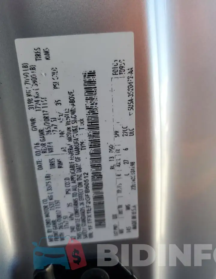 1FTFX1EF2GFB60512 Photo# 12