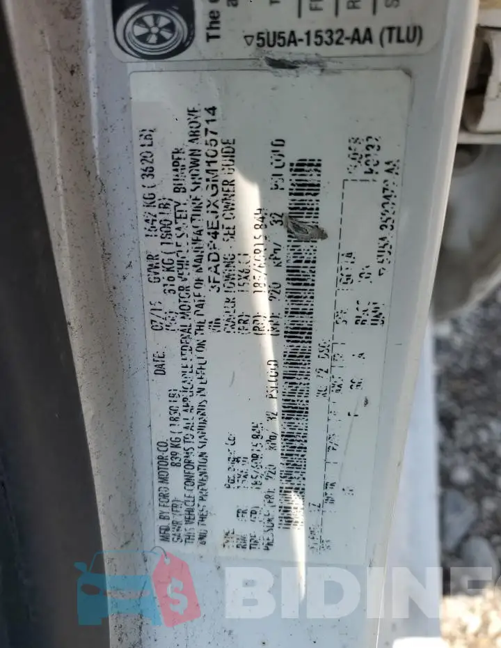 3FADP4EJXGM105714 Photo# 12