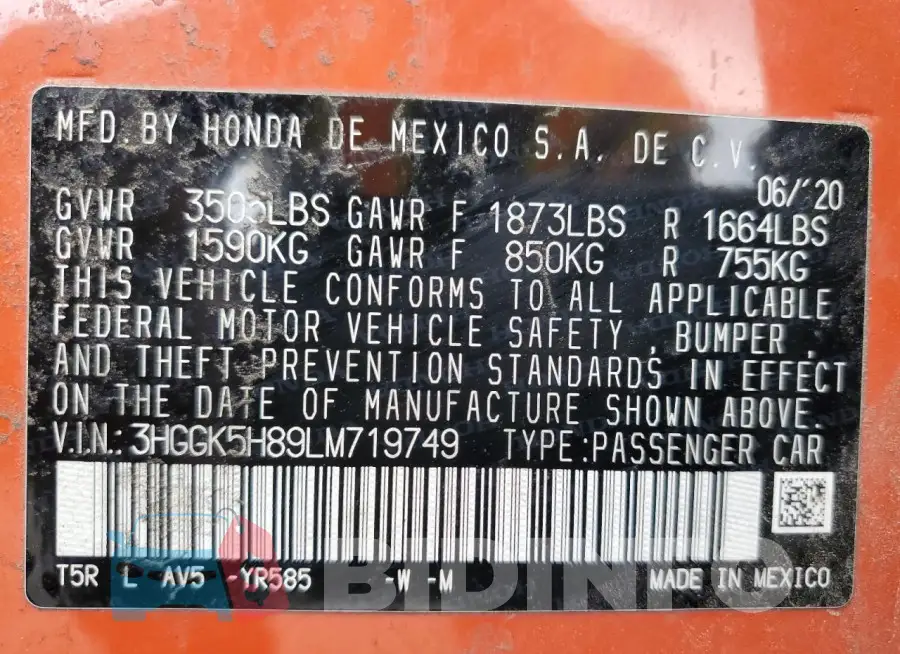 3HGGK5H89LM719749 Photo# 12
