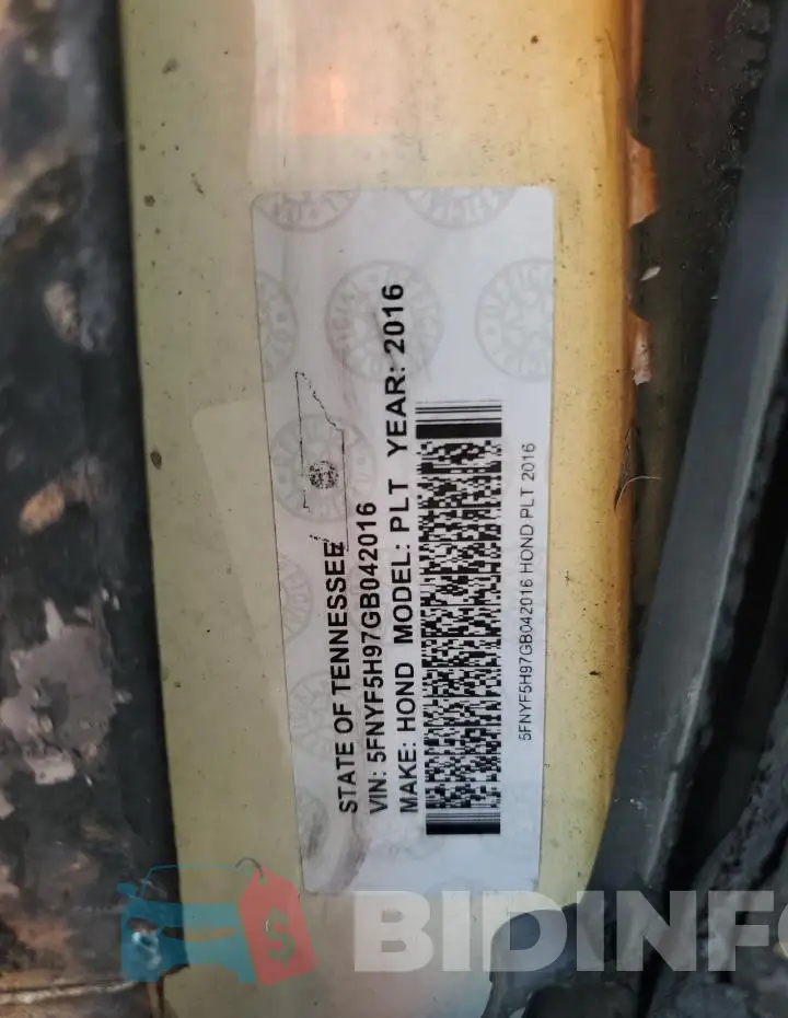 5FNYF5H97GB042016 Photo# 13