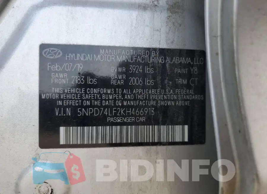 5NPD74LF2KH466913 Photo# 12