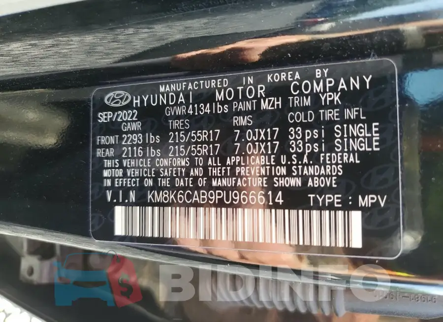 KM8K6CAB9PU966614 Photo# 14