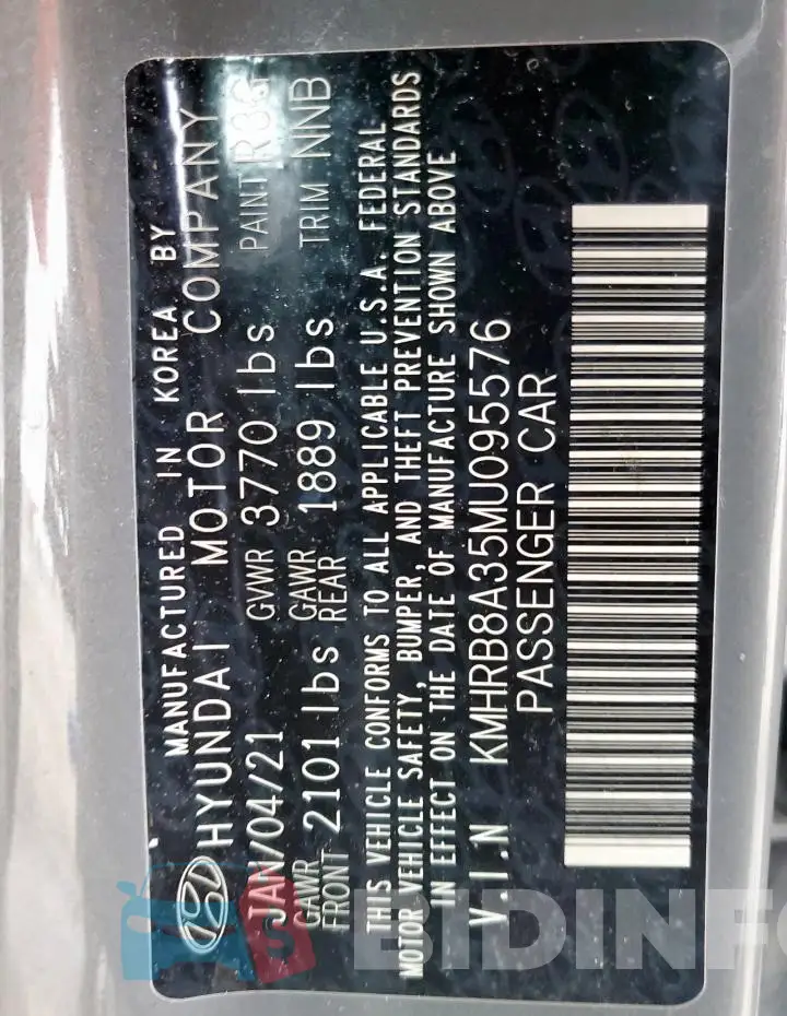 KMHRB8A35MU095576 Photo# 14