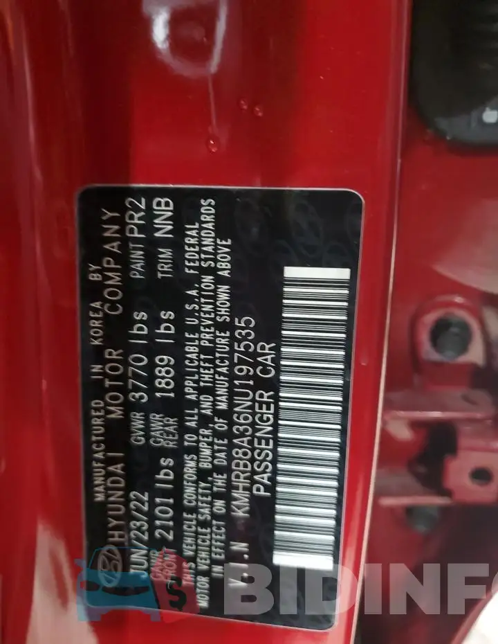 KMHRB8A36NU197535 Photo# 12