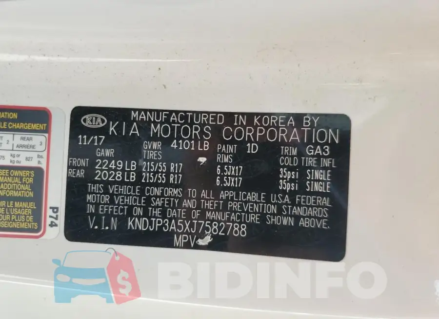 KNDJP3A5XJ7582788 Photo# 13