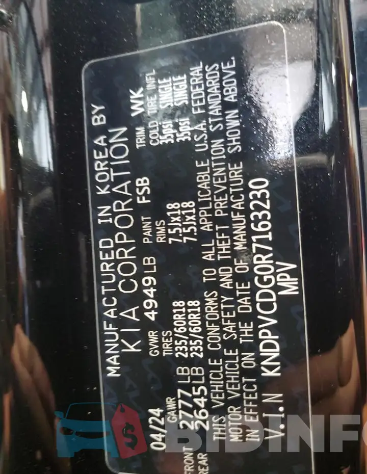 KNDPVCDG0R7163230 Photo# 14