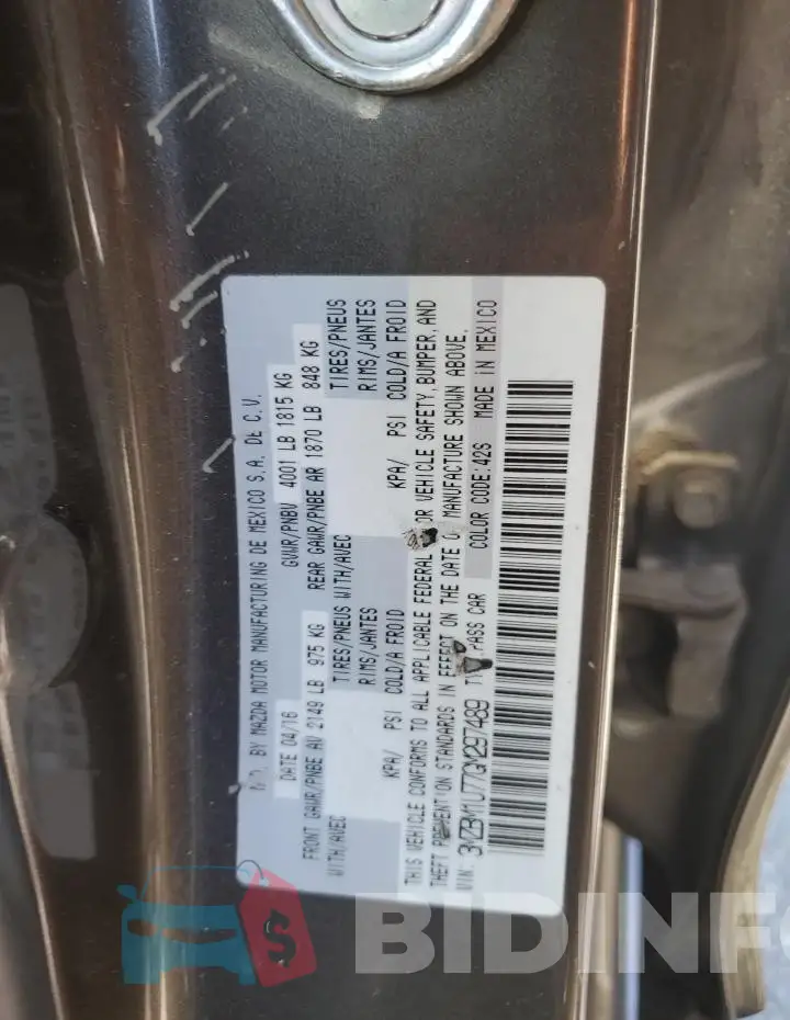 3MZBM1U77GM297489 Photo# 12