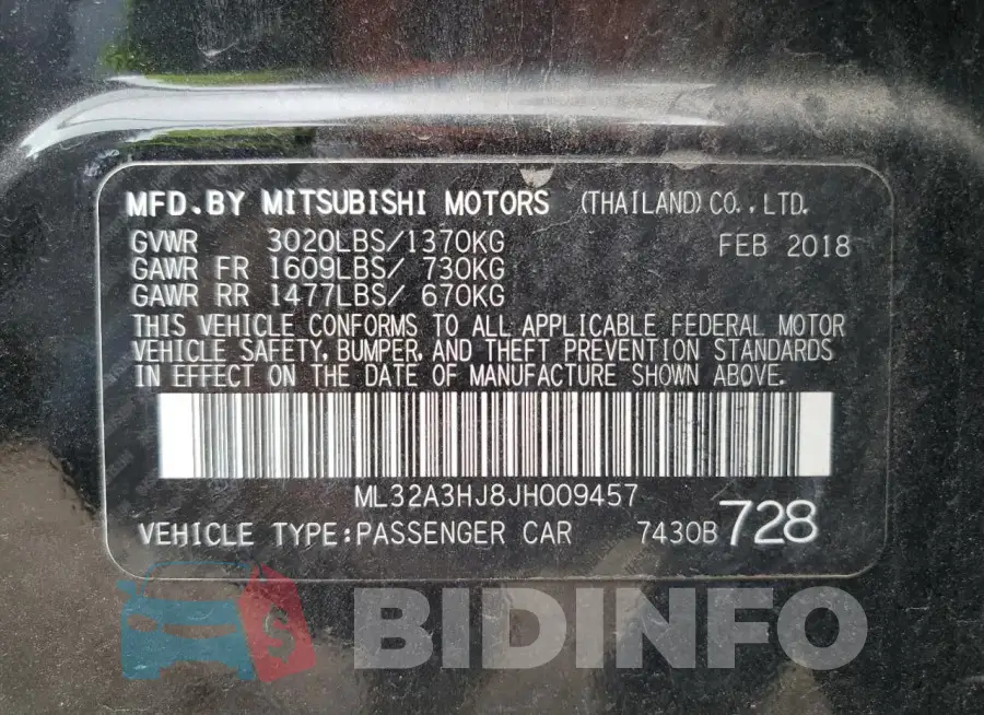 ML32A3HJ8JH009457 Photo# 12