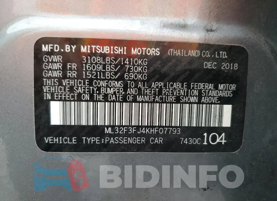 ML32F3FJ4KHF07793 Photo# 12