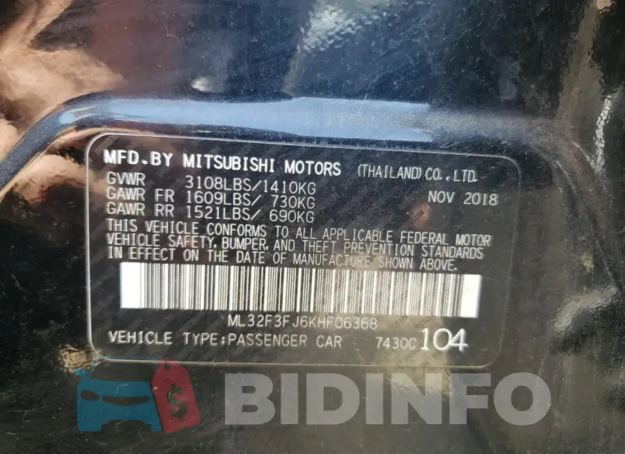 ML32F3FJ6KHF06368 Photo# 12