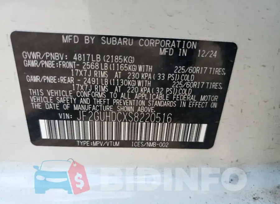 JF2GUHDCXS8220516 Photo# 13