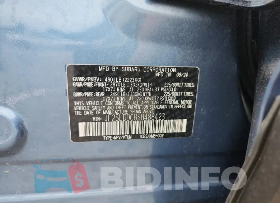 JF2SLDDC8SH488423 Photo# 13
