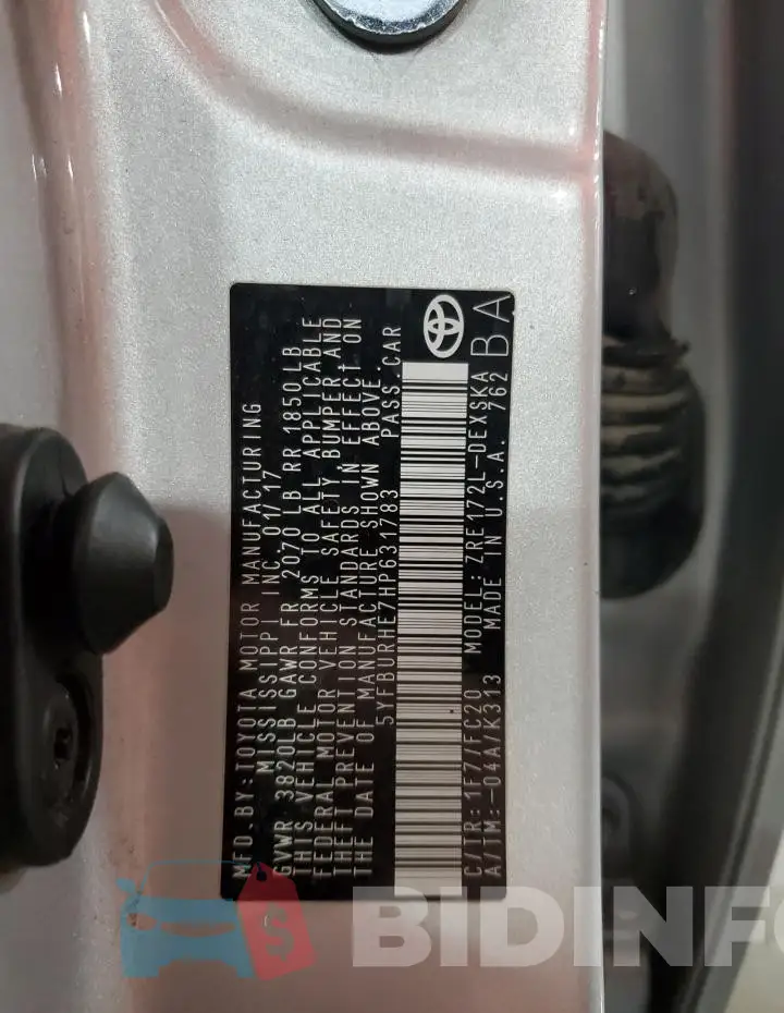 5YFBURHE7HP631783 Photo# 13