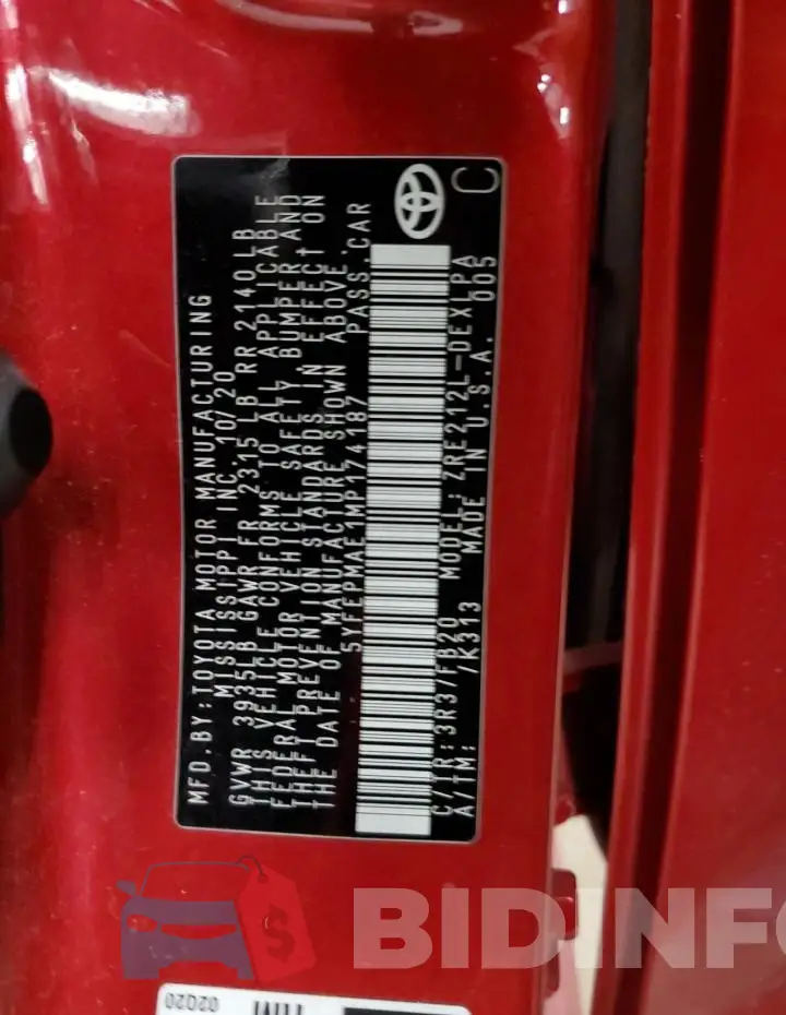 5YFEPMAE1MP174187 Photo# 13