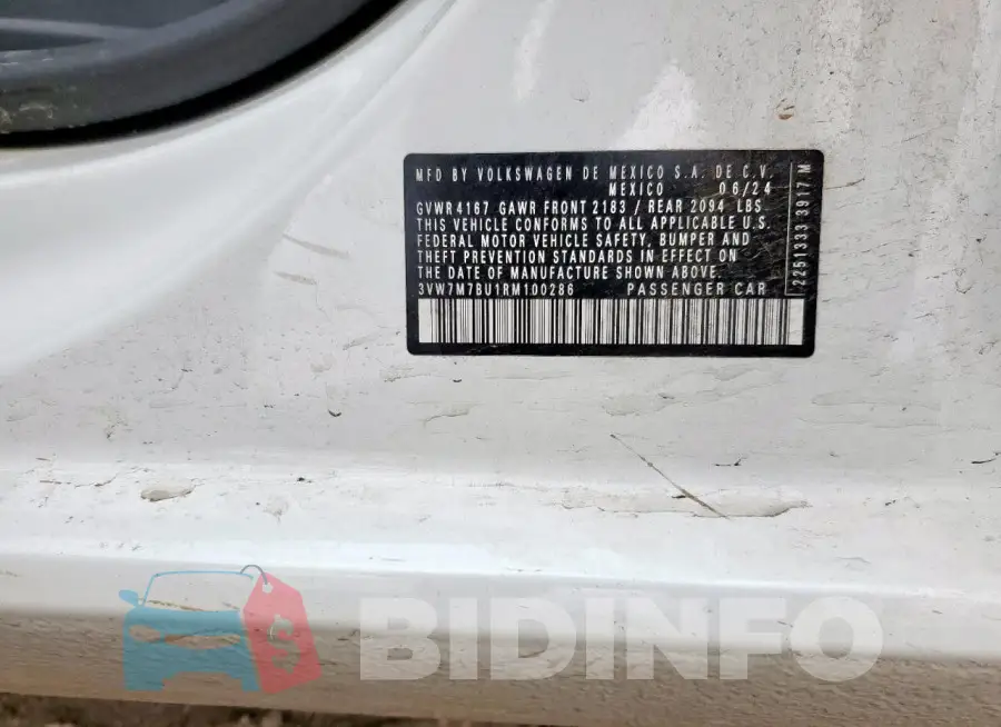 3VW7M7BU1RM100286 Photo# 12