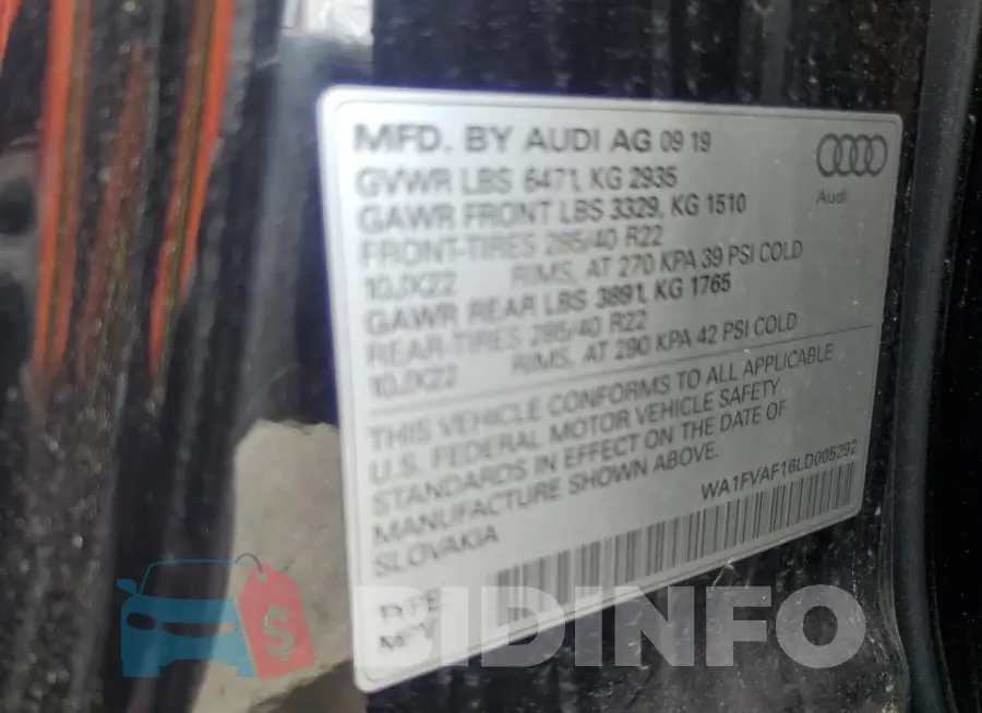 WA1FVAF16LD005292 Photo# 13