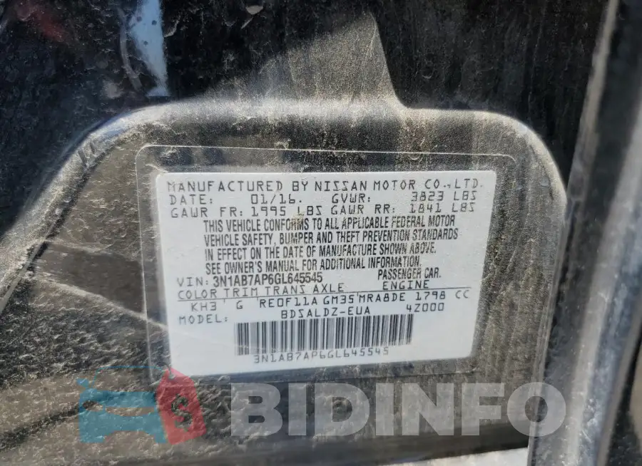 3N1AB7AP6GL645545 Photo# 12