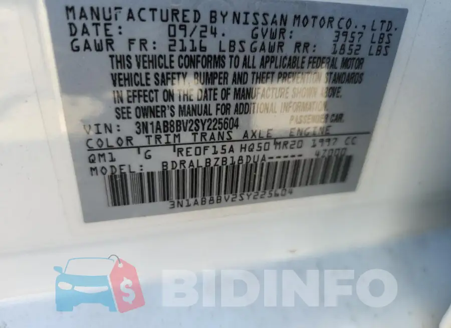 3N1AB8BV2SY225604 Photo# 12