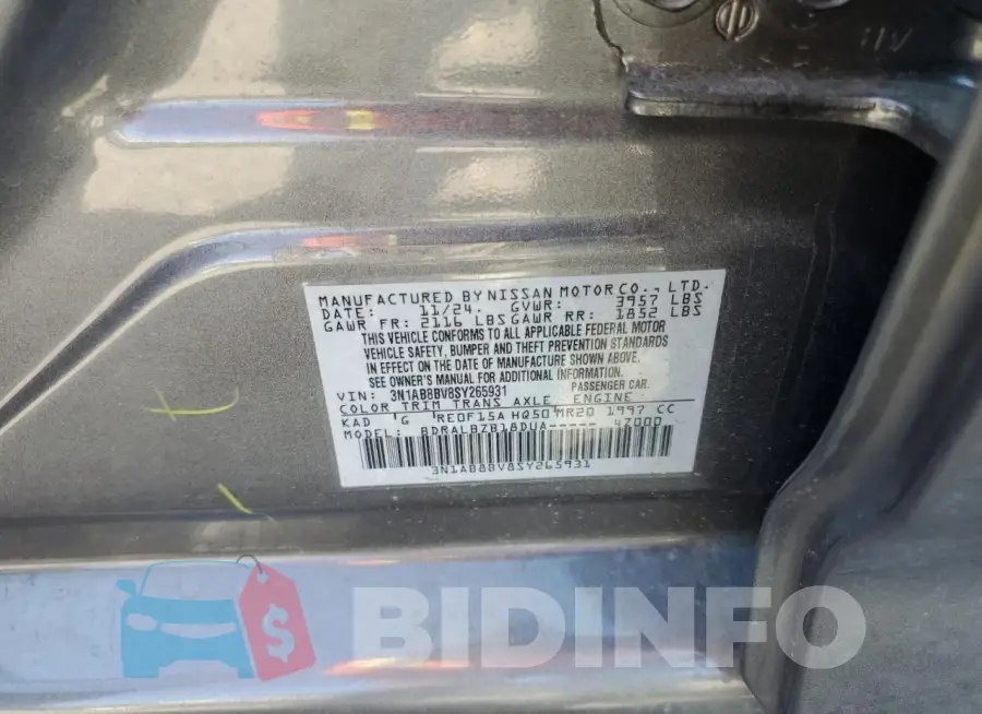3N1AB8BV8SY265931 Photo# 12