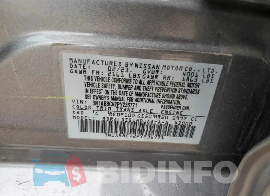 3N1AB8CV2PY236771 Photo# 12