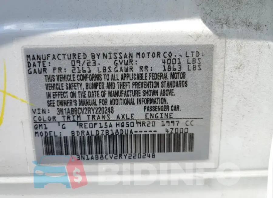 3N1AB8CV2RY220248 Photo# 12