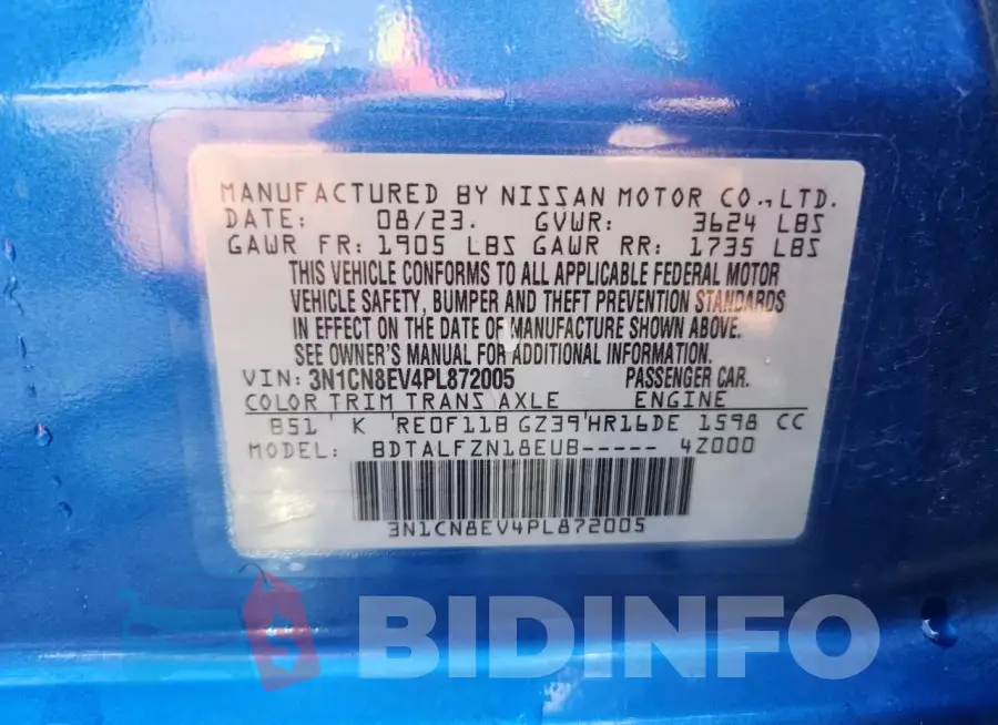 3N1CN8EV4PL872005 Photo# 12