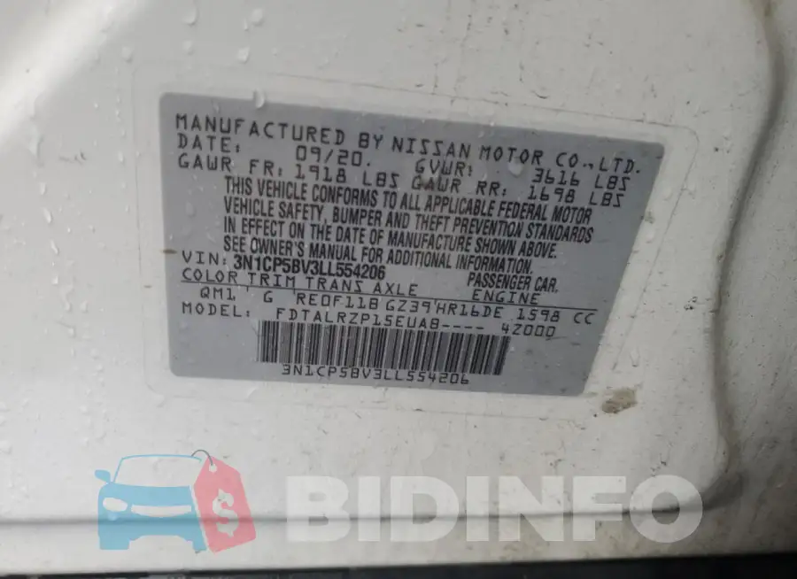 3N1CP5BV3LL554206 Photo# 14