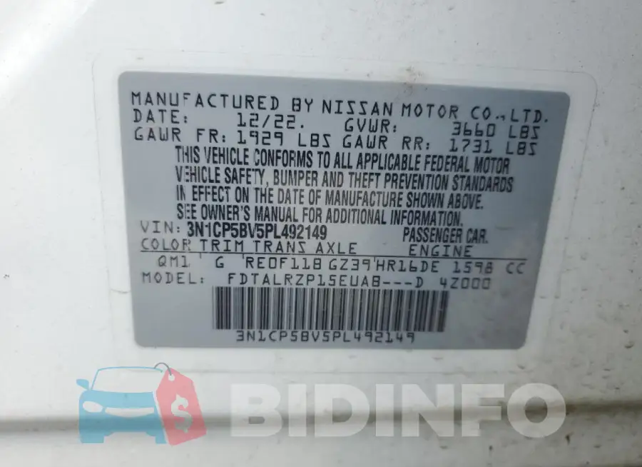 3N1CP5BV5PL492149 Photo# 14