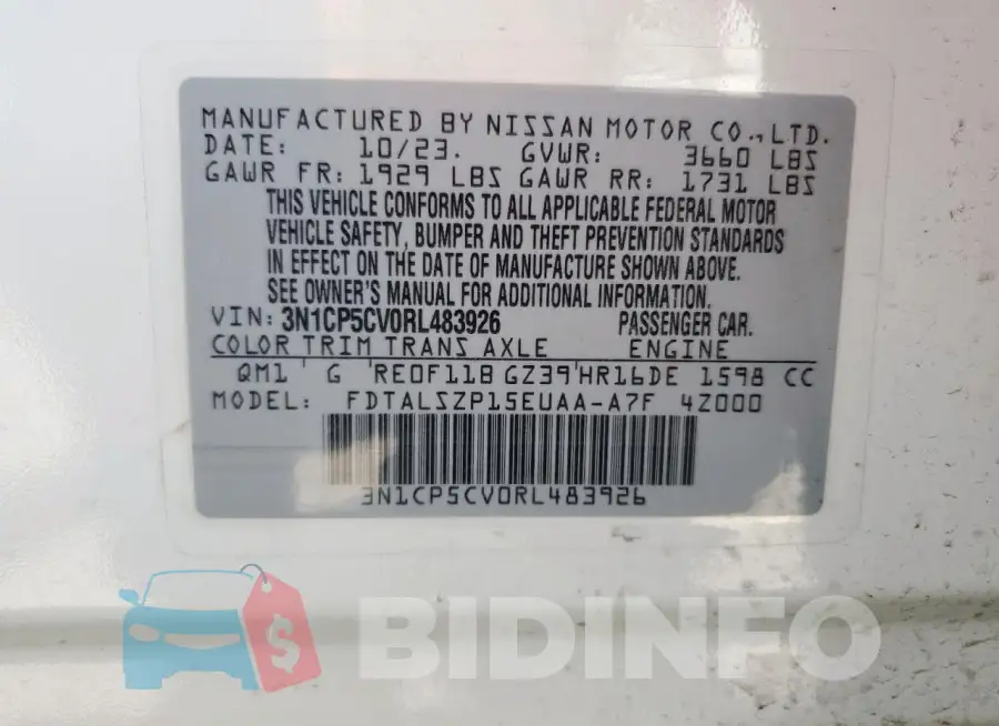 3N1CP5CV0RL483926 Photo# 13